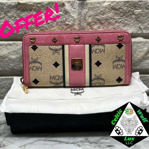 MCM Handbags - MCM PINK LONG ZIP WALLET. NWOT TAGS. FULL INCLUSION.